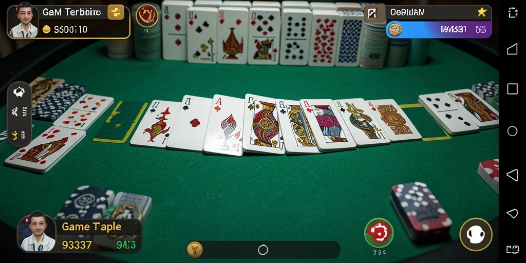 Tampilan gameplay seru dalam permainan Gaple.