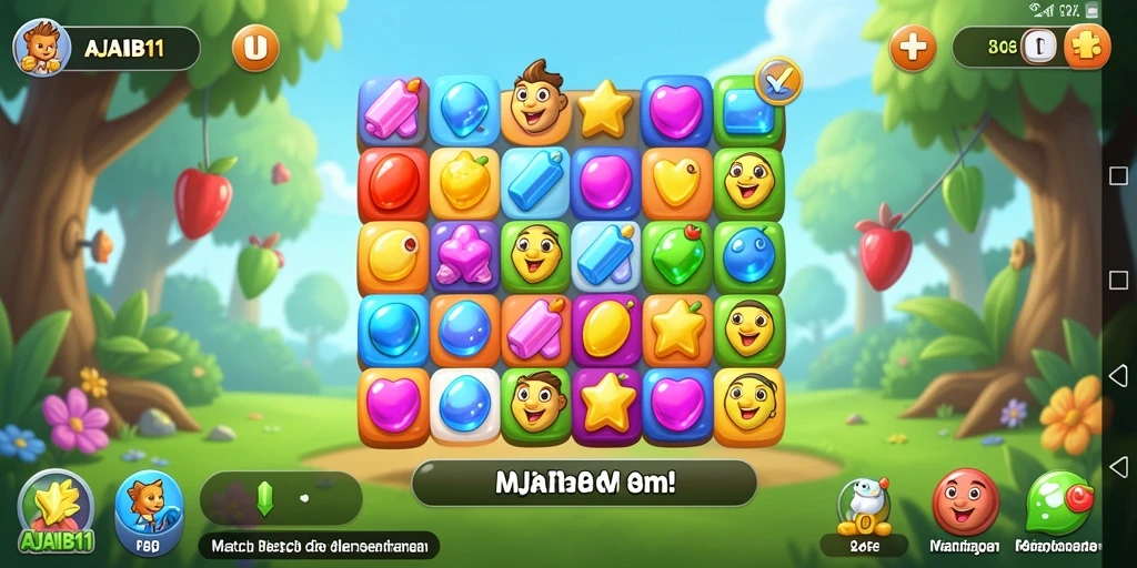 Tampilan gameplay AJAIB11 yang penuh warna dan menarik.