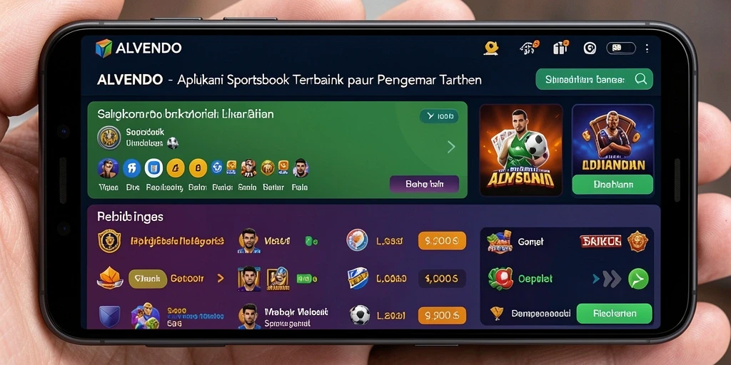 Tampilan gameplay ALVENDO yang interaktif dan informatif.
