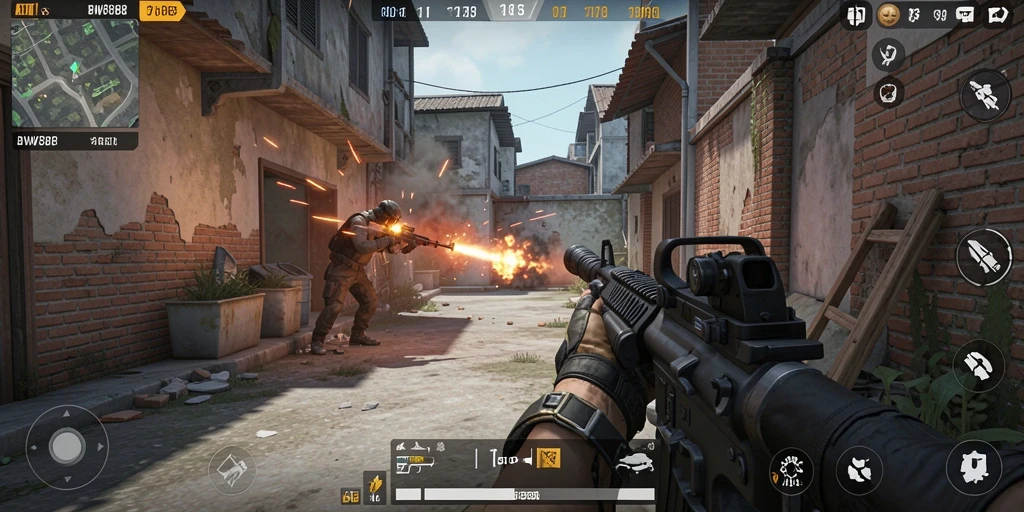 Gambaran mendalam gameplay BW888 dengan aksi menembak yang menegangkan.