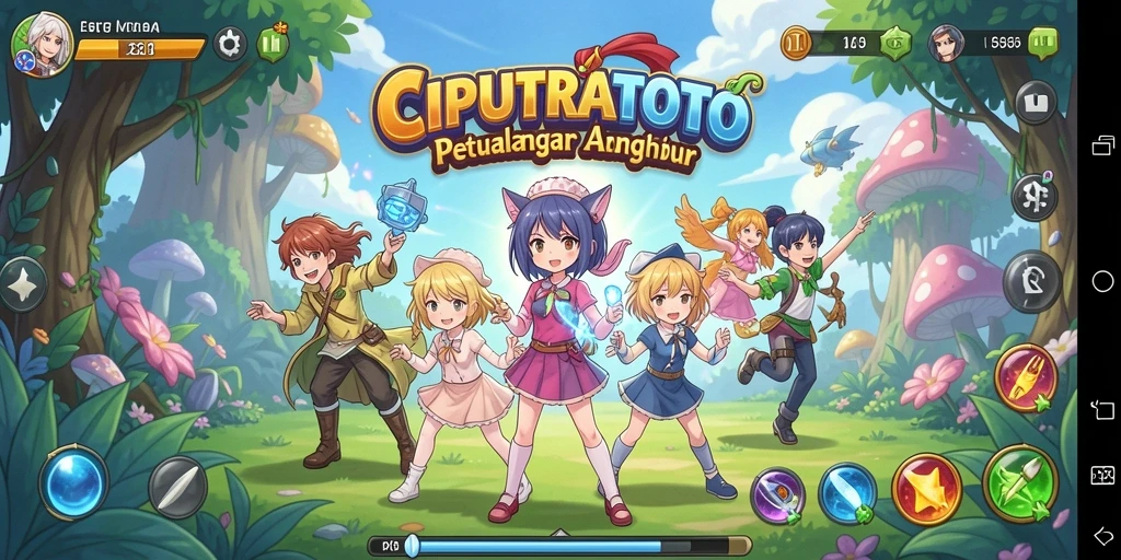 Gameplay seru dengan karakter anime yang menarik.