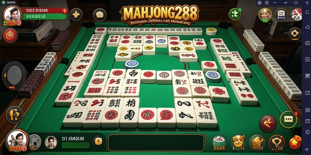 Tampilan gameplay seru dalam MAHJONG288 yang penuh strategi.