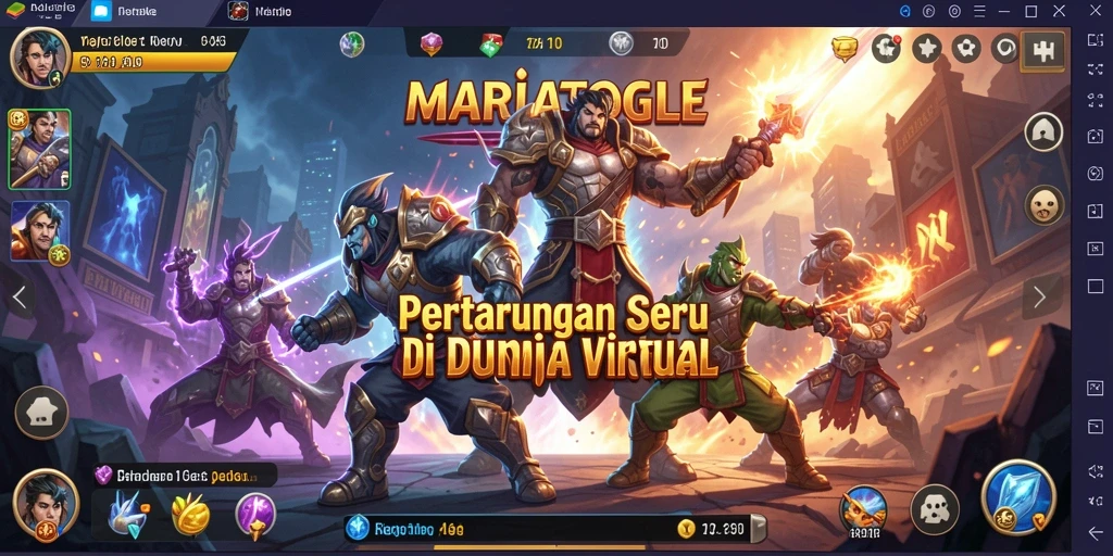 Tangkapan layar gameplay MARIATOGEL menampilkan laga seru dan karakter beraksi.