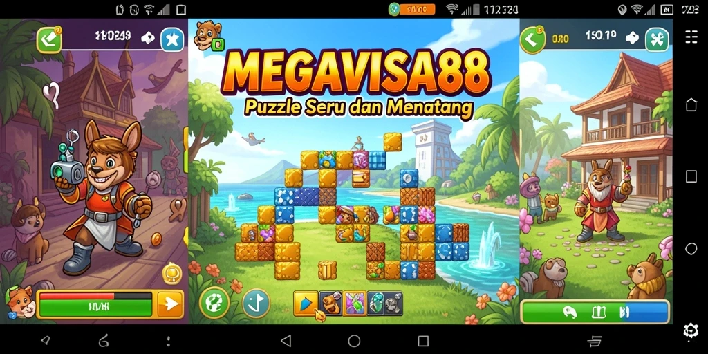 Tampilan menarik dari gameplay puzzle MEGAVISA88.