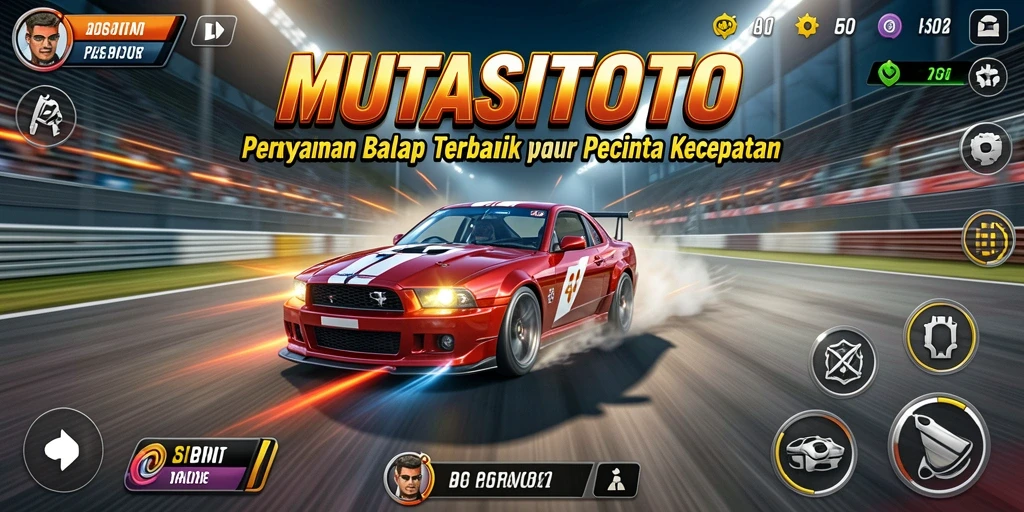 Tampilkan screenshot permainan balap yang mendebarkan dari MUTASITOTO.