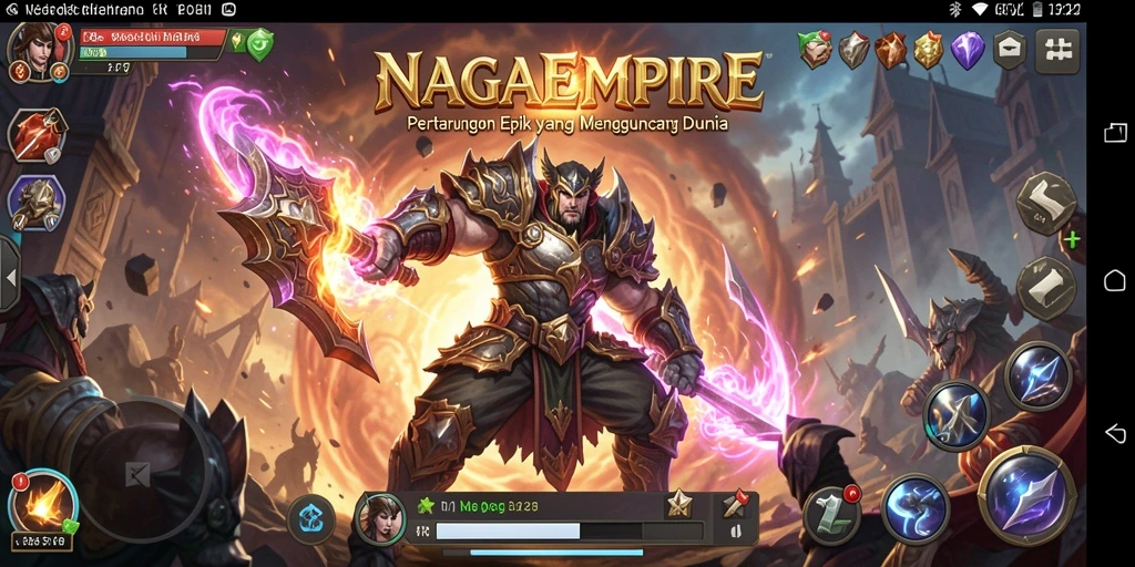Tampilan menarik dari aksi pertarungan dalam NAGAEMPIRE.