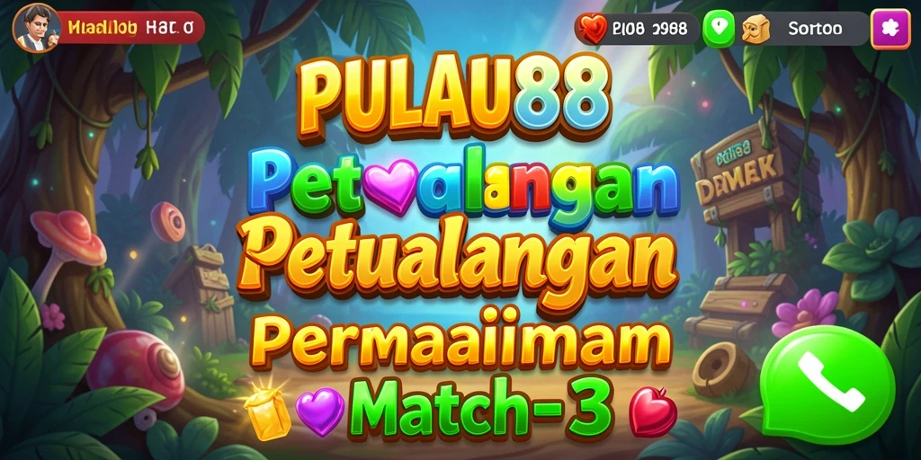 Screenshot gameplay PULAU88 menampilkan keseruan permainan Match-3.