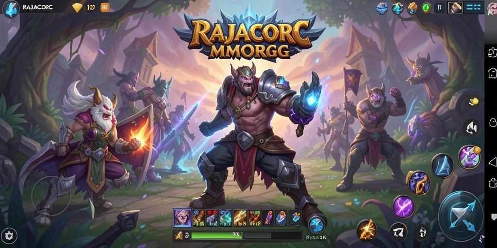 Tampilan gameplay menarik di dunia <strong>RAJACORC</strong> yang luas.