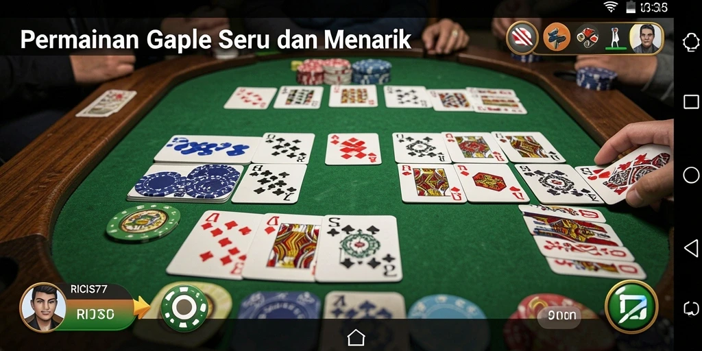 Screenshot gameplay Gaple yang seru dan menantang.