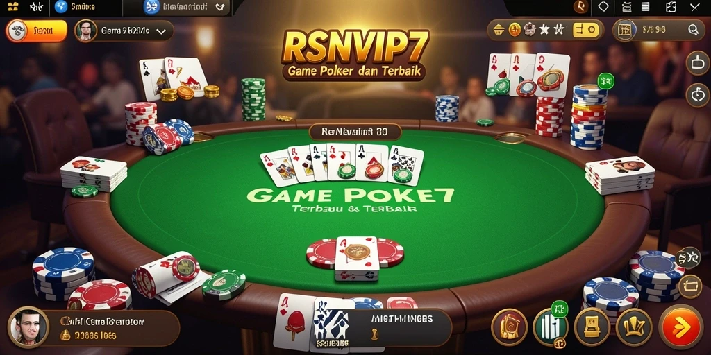 Screenshot gameplay RSNVIP7 menampilkan momen seru saat bermain poker.