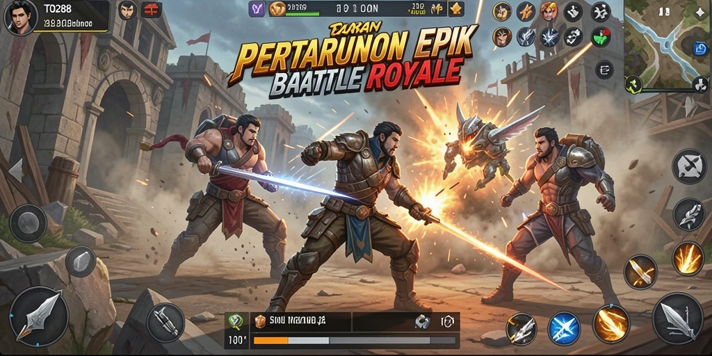 Gameplay seru TO288 dalam pertempuran Battle Royale yang mendebarkan.